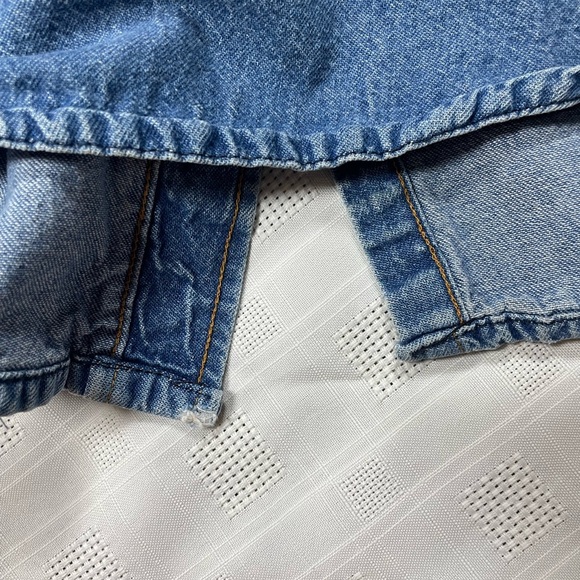 Vintage Saddle King Western Denim Shirt – Pearl Snap, Long Sleeve - Picture 15 of 16